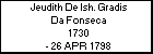 Jeudith De Ish. Gradis Da Fonseca
